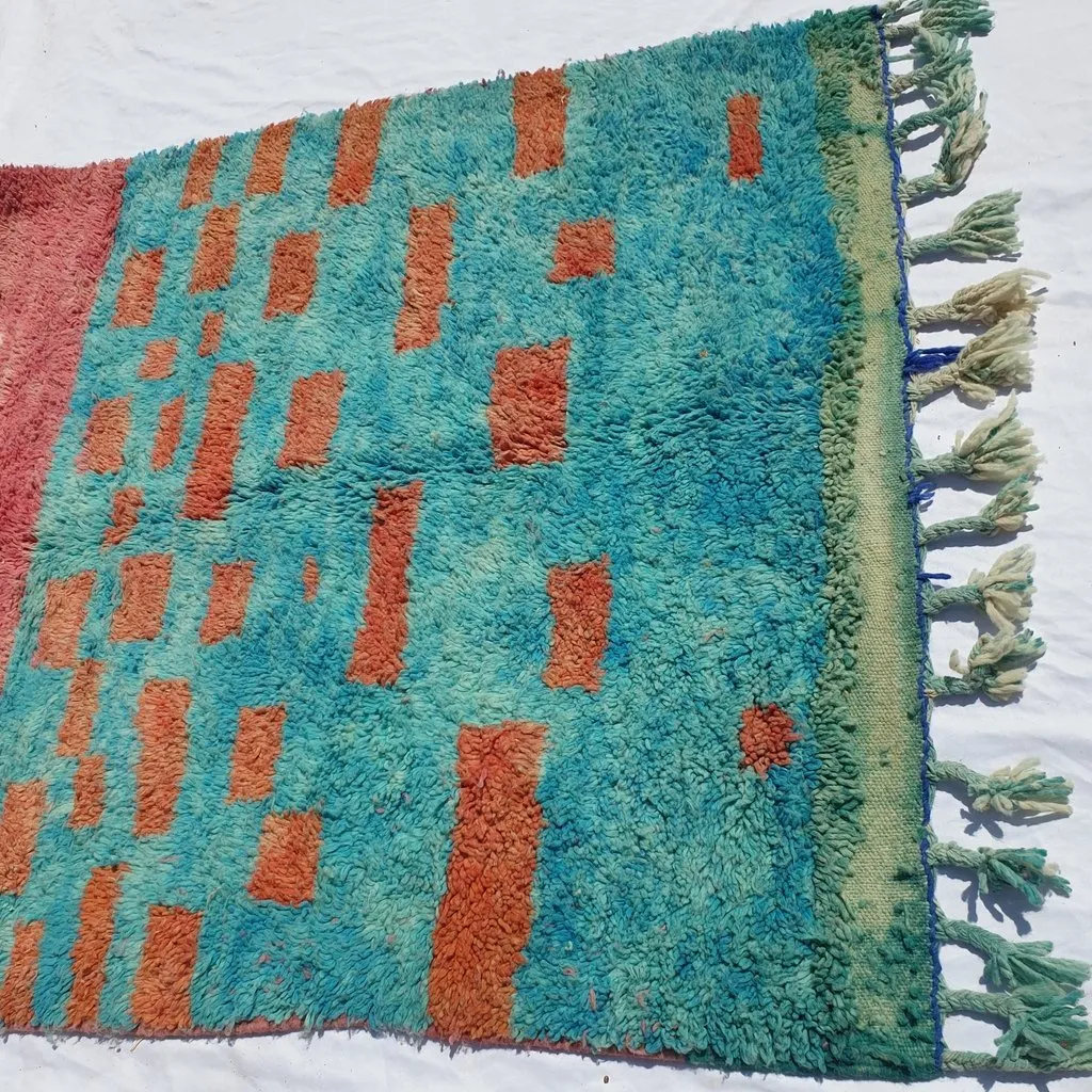 ASAFU | 8x5 Ft | 2,5x1,5 m | Moroccan Colorful Rug | 100% wool handmade