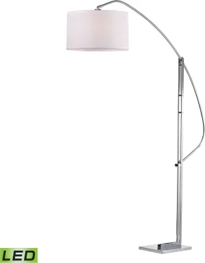 Assissi Adjustable Led Floor Lamp In Polished Nickel