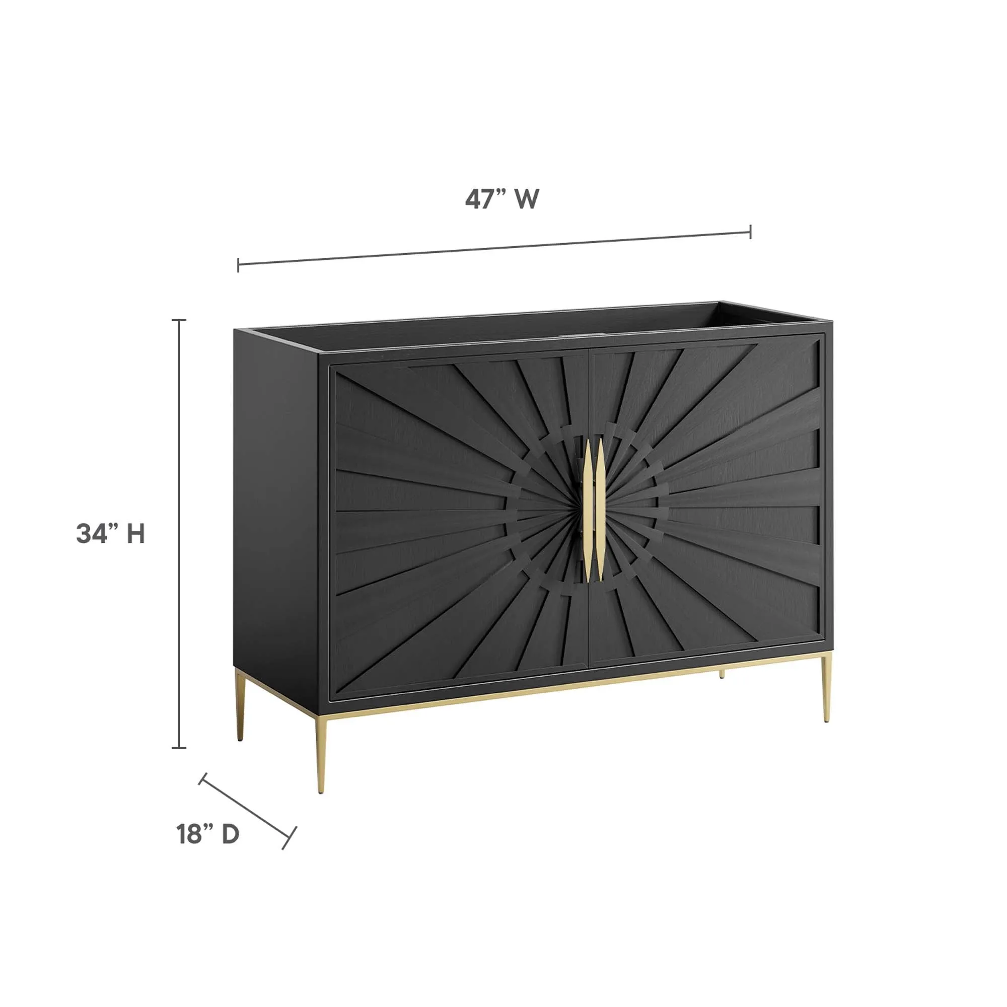 Awaken 48" Double or Single Sink Compatible (Not Included) Bathroom Vanity Cabinet by Modway