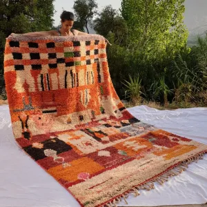 AZAKI | 9'5x6'3 Ft | 3x2 m | Moroccan Colorful Rug | 100% wool handmade