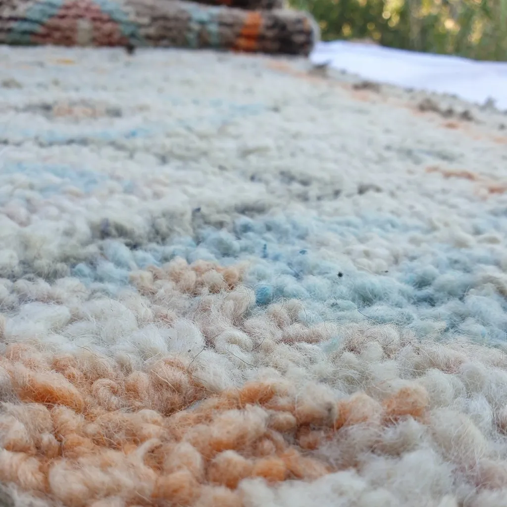 AZIGA Runner | 10x2'5 Ft | 3,04x0,75 m | Moroccan Colorful Rug | 100% wool handmade