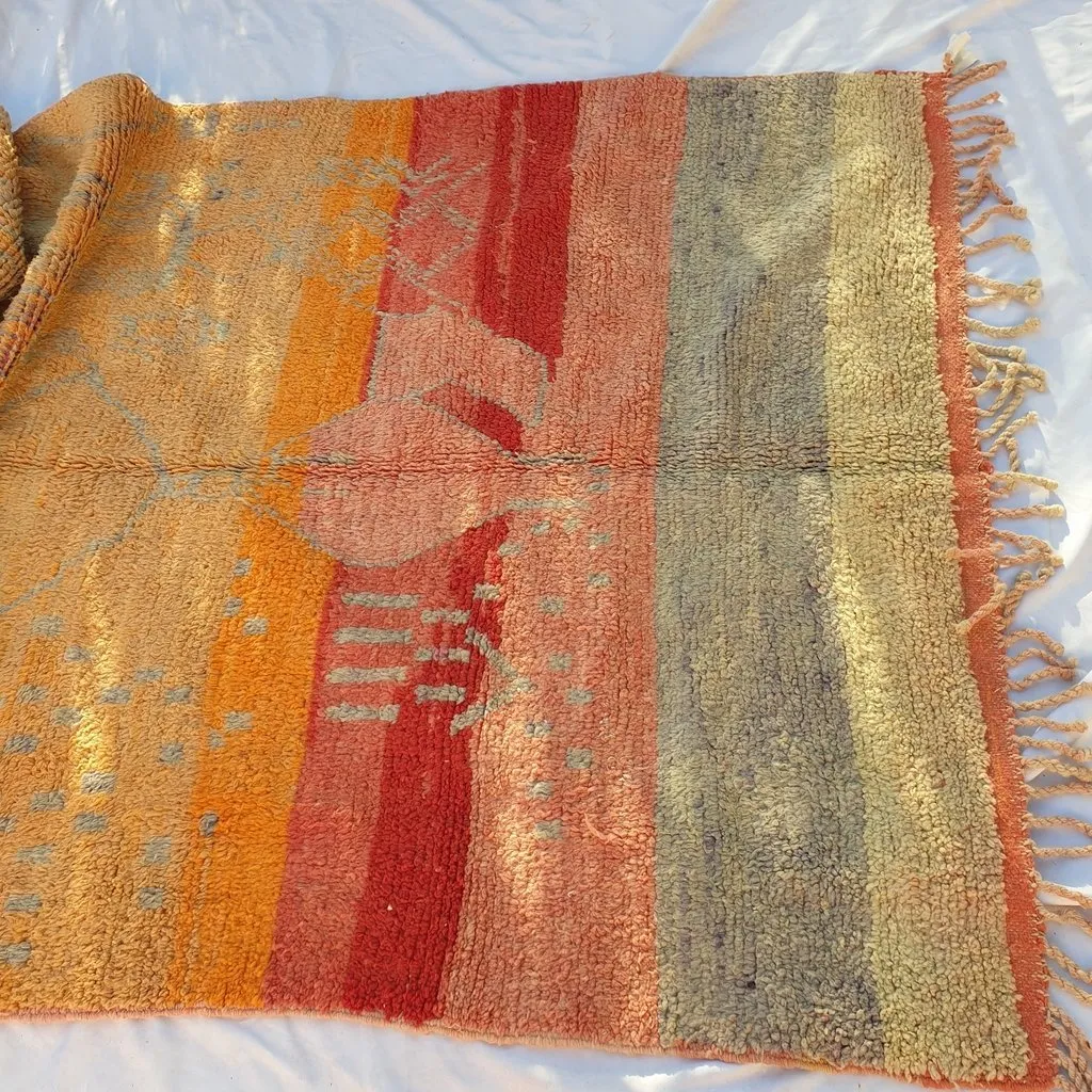 BAHT | 9x5 Ft | 2,8x1,6 m | Moroccan Colorful Rug | 100% wool handmade