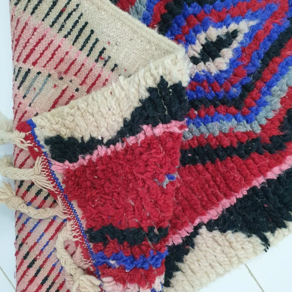 BAKI Runner | 9'8x2'5 Ft | 3x0,75 m | Moroccan Colorful Rug | 100% wool handmade