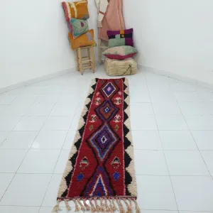 BAKI Runner | 9'8x2'5 Ft | 3x0,75 m | Moroccan Colorful Rug | 100% wool handmade