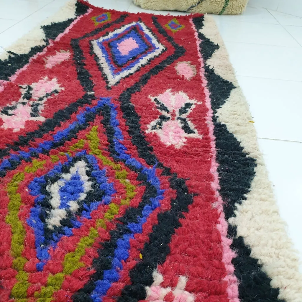 BAKI Runner | 9'8x2'5 Ft | 3x0,75 m | Moroccan Colorful Rug | 100% wool handmade