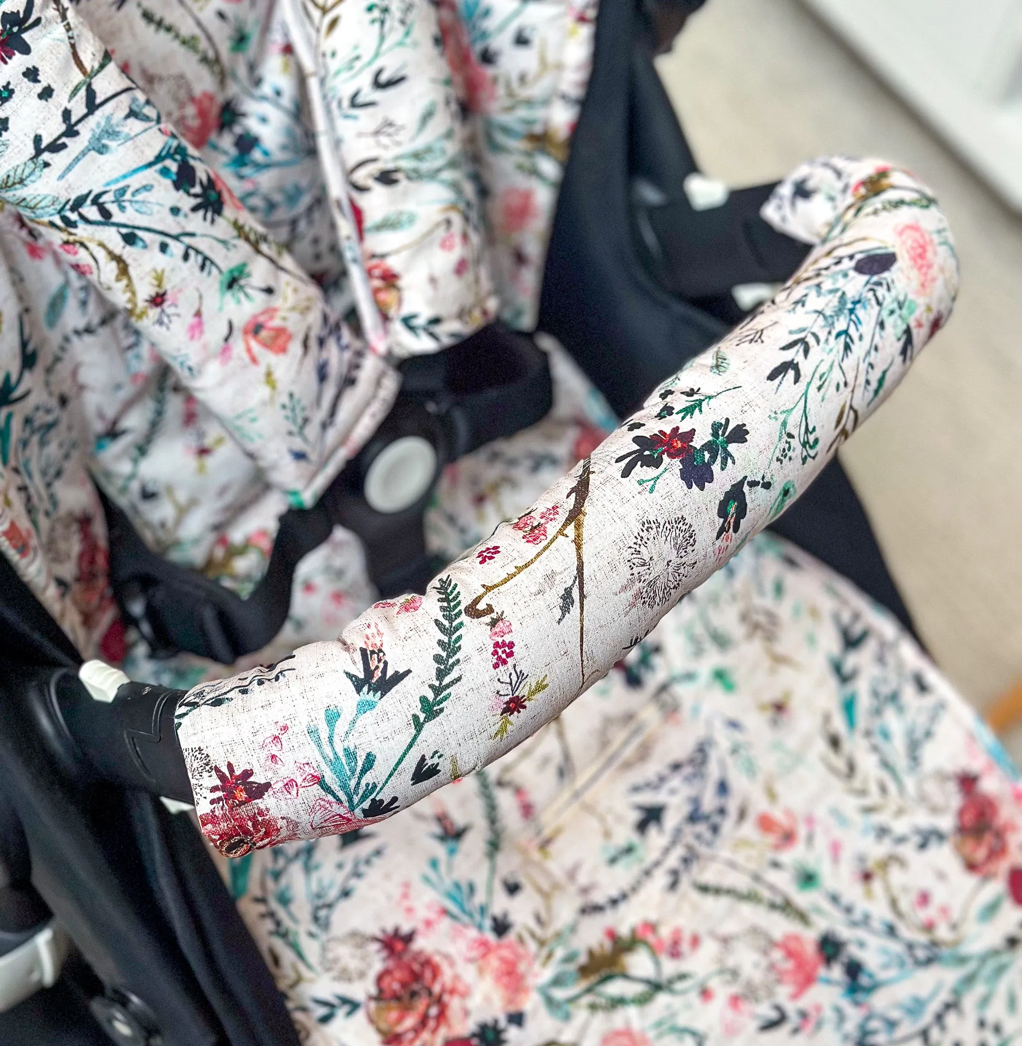 Bambella Designs Pram Bar Cover | Wildflowers