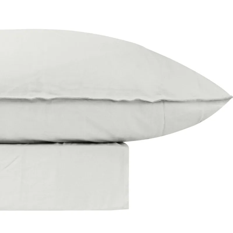 Bas Phillips Bamboo Linen Silver Oasis Quilt Cover Set