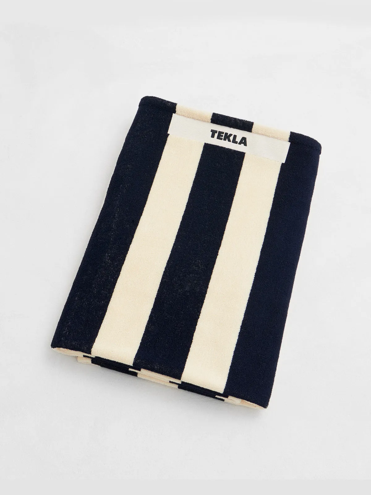 Beach Towel in Navy Stripes