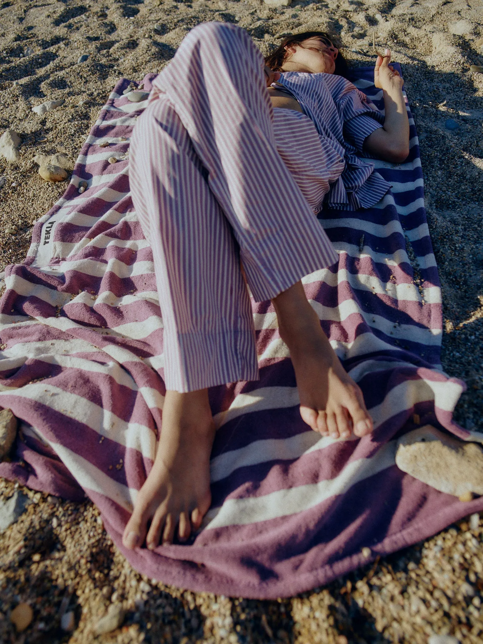 Beach Towel in Port Stripes