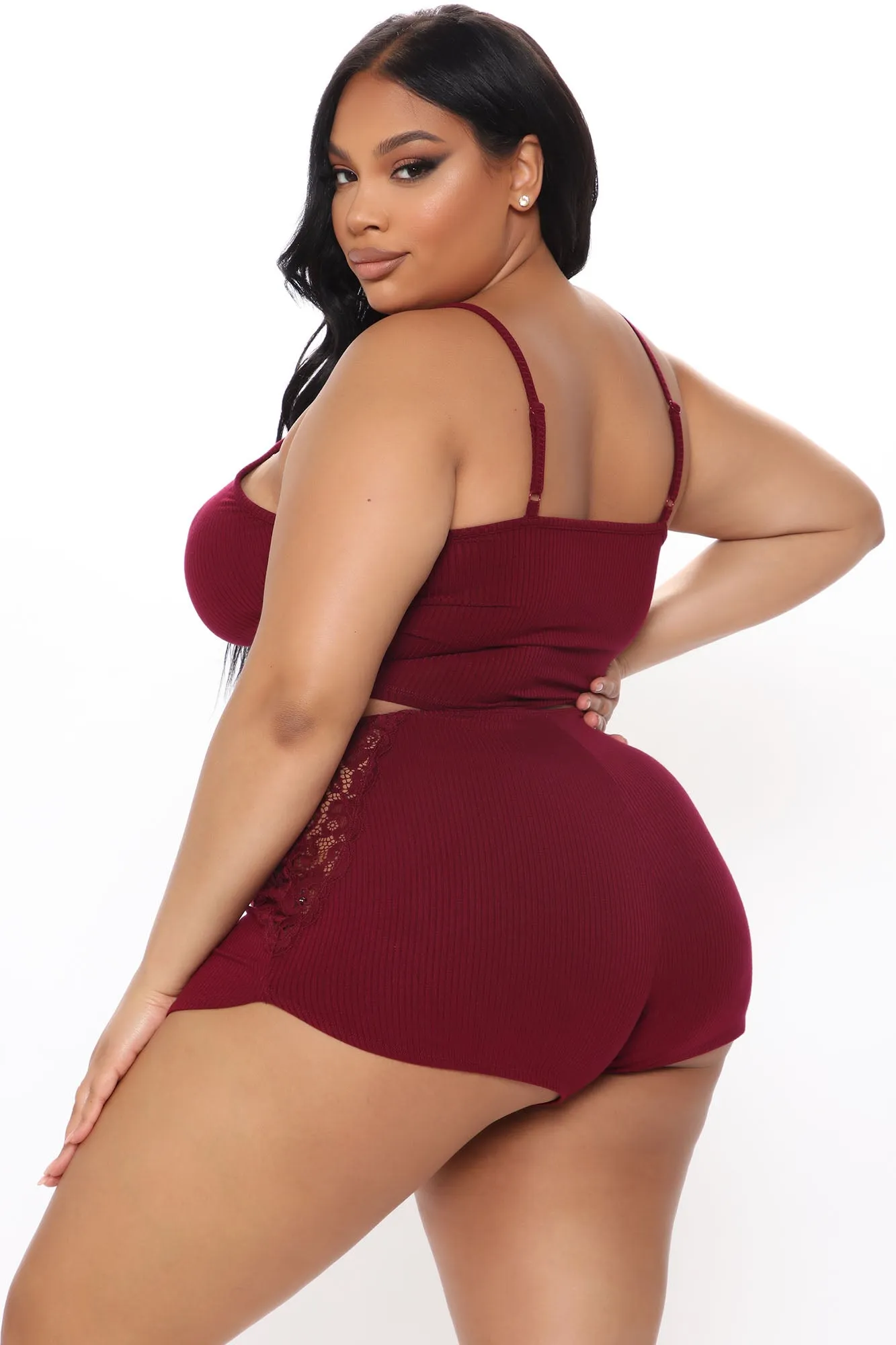 Bedroom Cuddle PJ Set - Burgundy