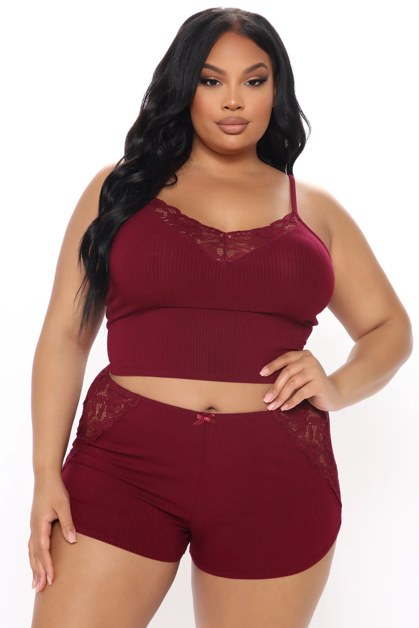 Bedroom Cuddle PJ Set - Burgundy