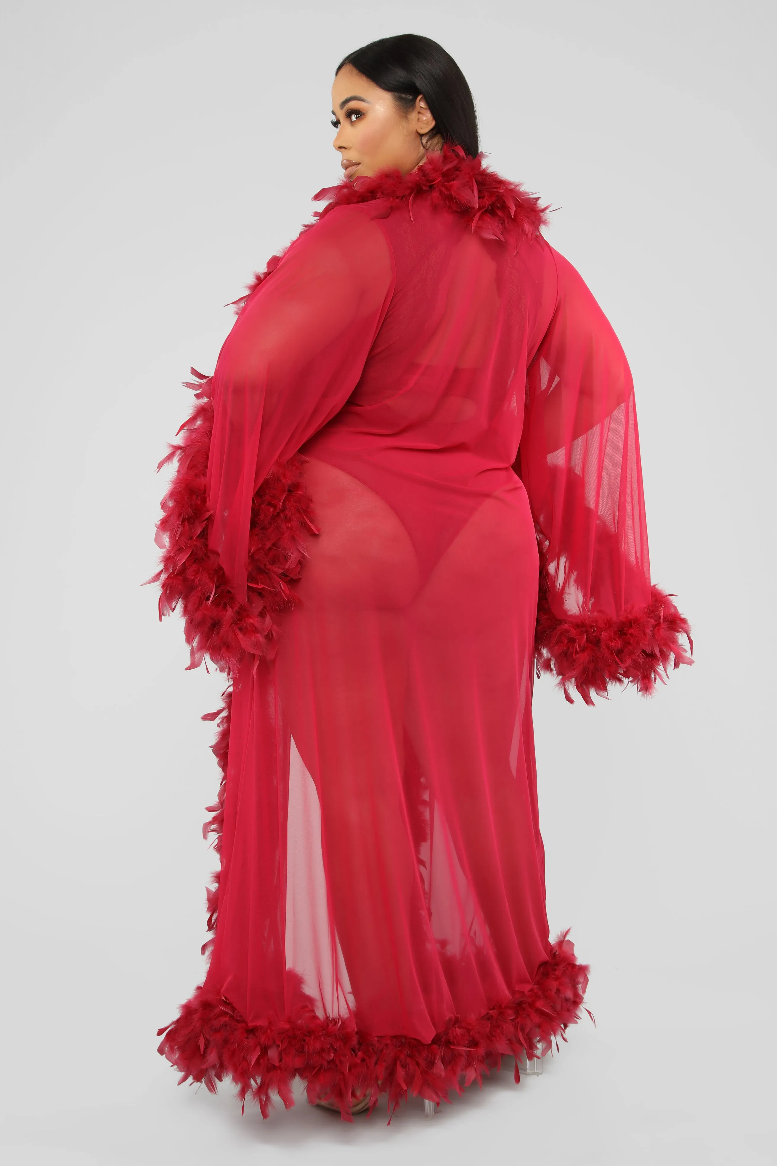 Bedroom Eyes Robe - Wine