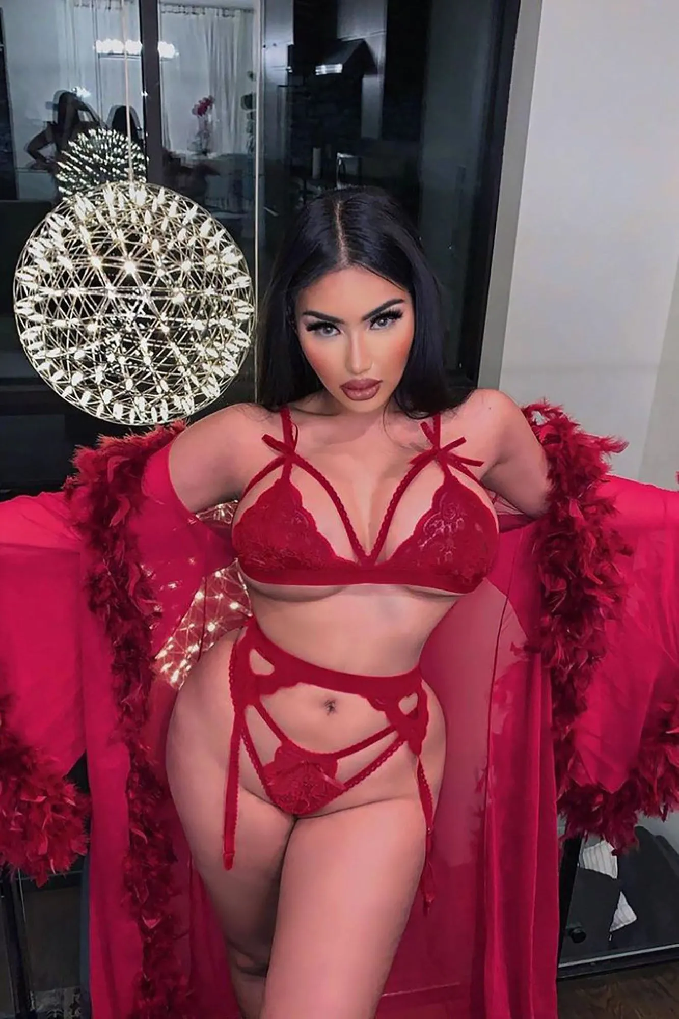 Bedroom Eyes Robe - Wine