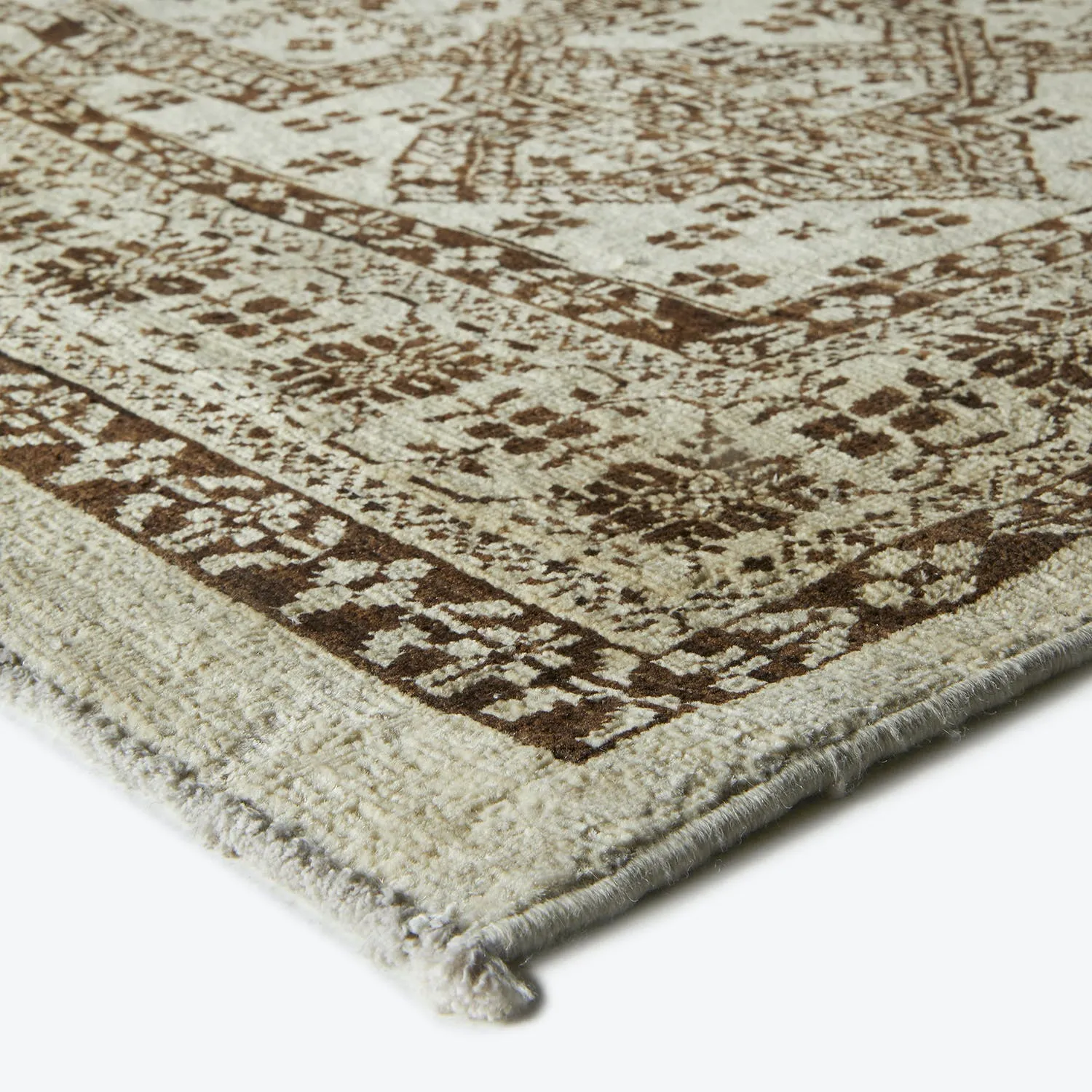 Beige Samsara Wool Rug - 4' x 4'
