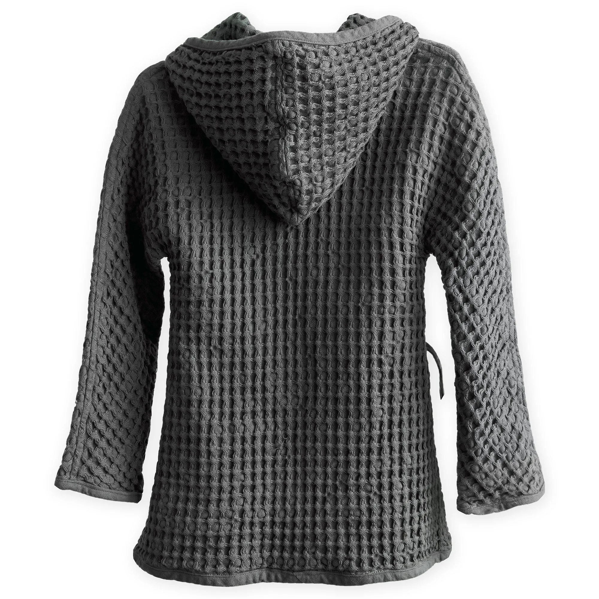 Big Waffle Junior Bathrobe in Dark Grey
