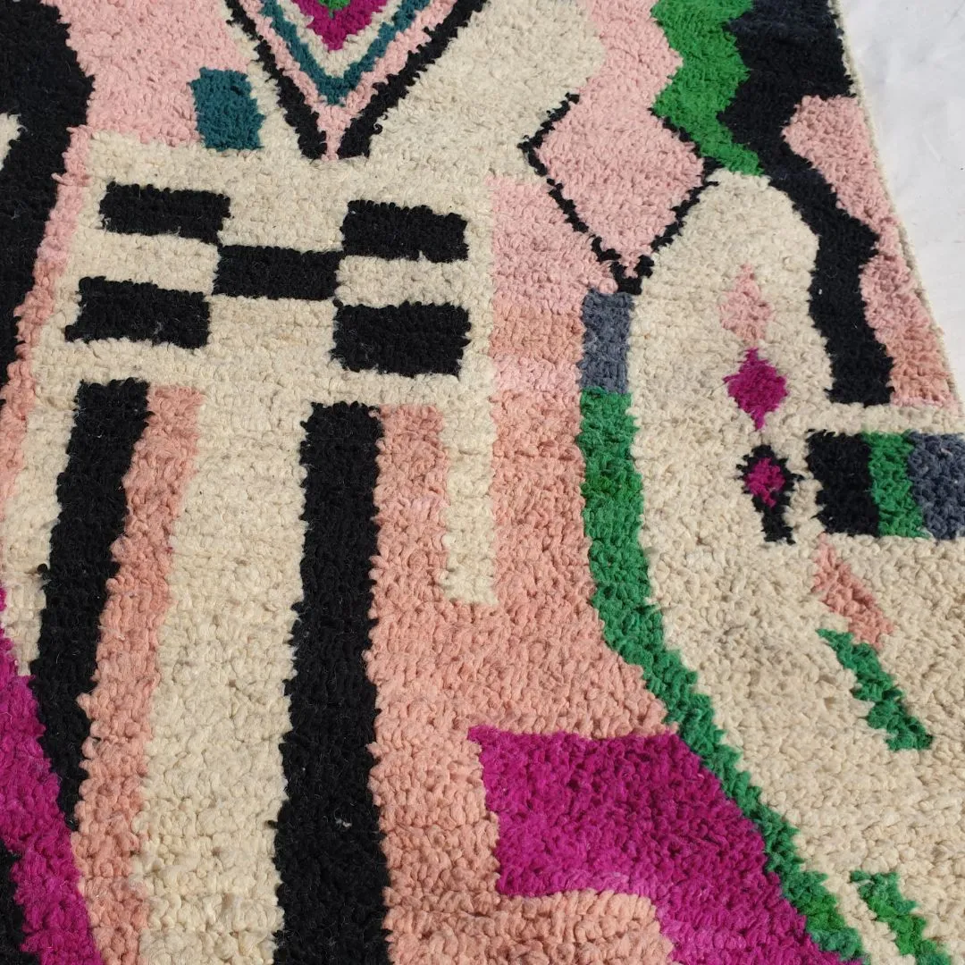Birki - Boujad Moroccan Rug 6x10 Handmade Colorful Living room carpet | 6'8x10'1 Ft – 206x308 cm