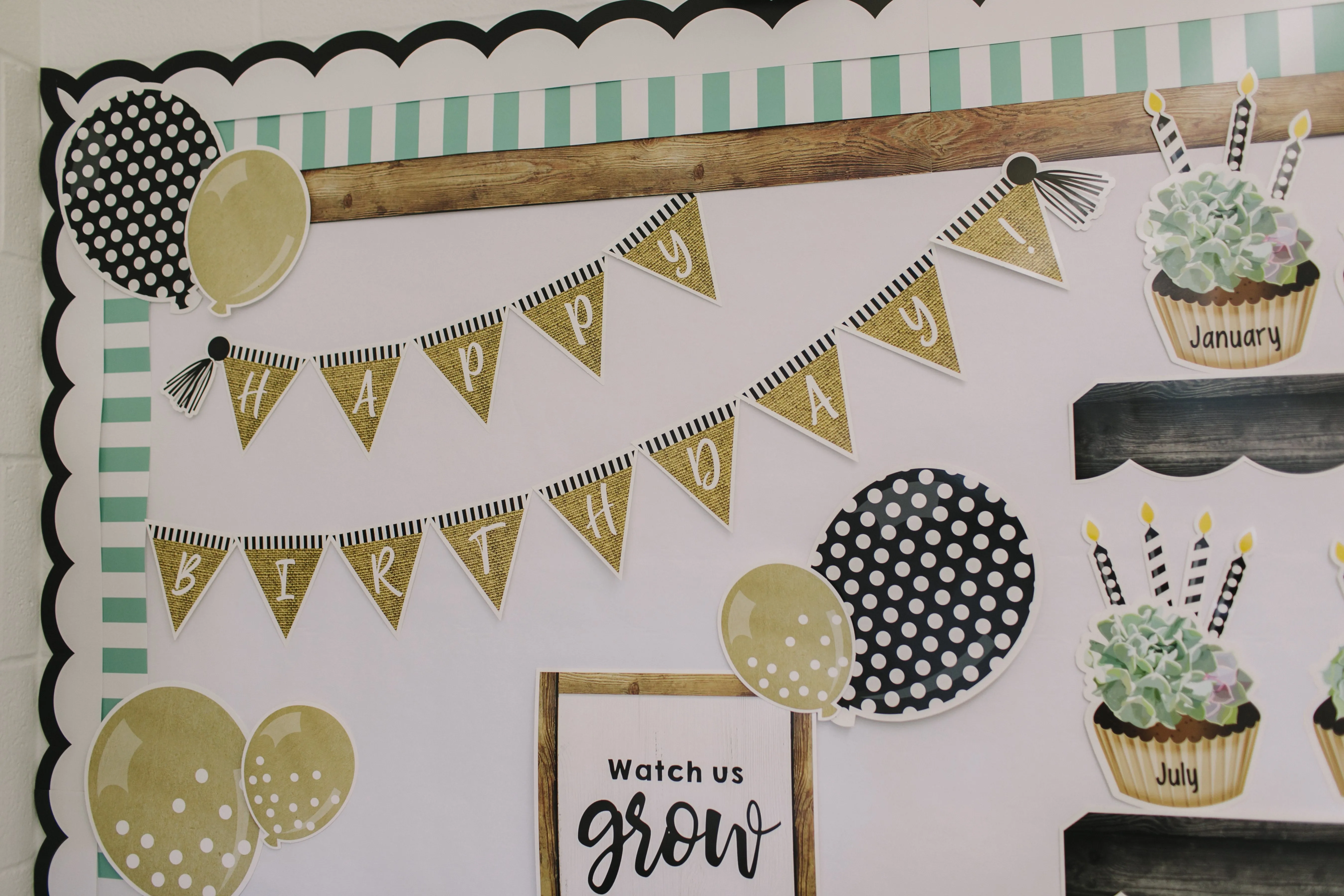 Birthday Bulletin Board Set | Simply Stylish | UPRINT | Schoolgirl Style