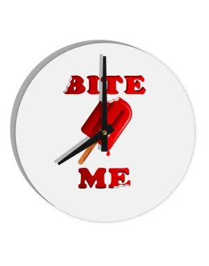 Bite Me Ice Cream 10 InchRound Wall Clock