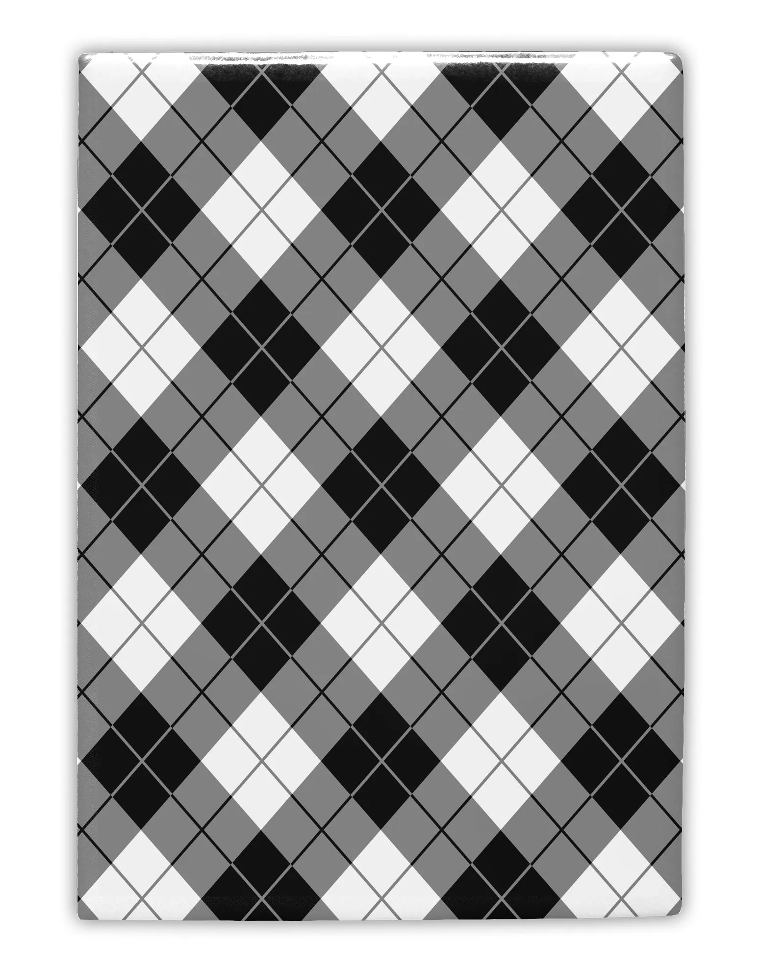 Black and White Argyle AOP 10 InchRound Wall Clock  All Over Print by TooLoud