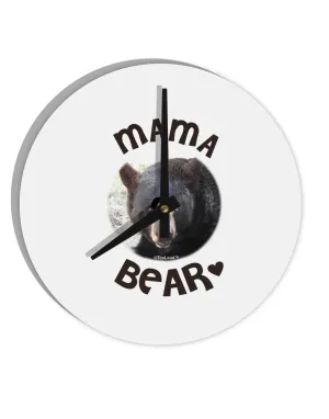 Black Bear - Mama Bear 10 InchRound Wall Clock