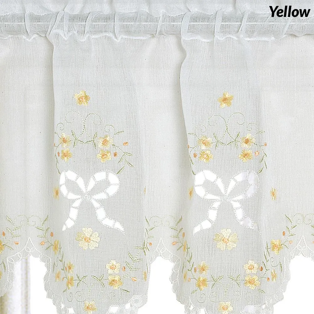 Blossoms & Bows Kitchen Curtain and Valance