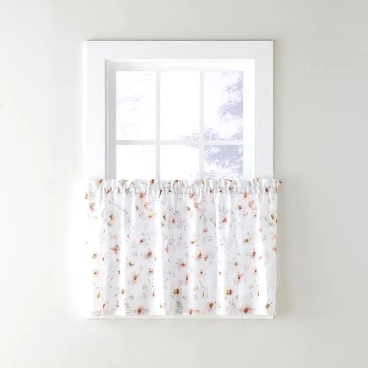 Blushing Blooms Kitchen Tier and Valance