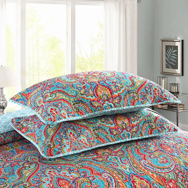 Bohemian Royal Multi Colour Cotton 3 Piece Bedspread Bedding Set
