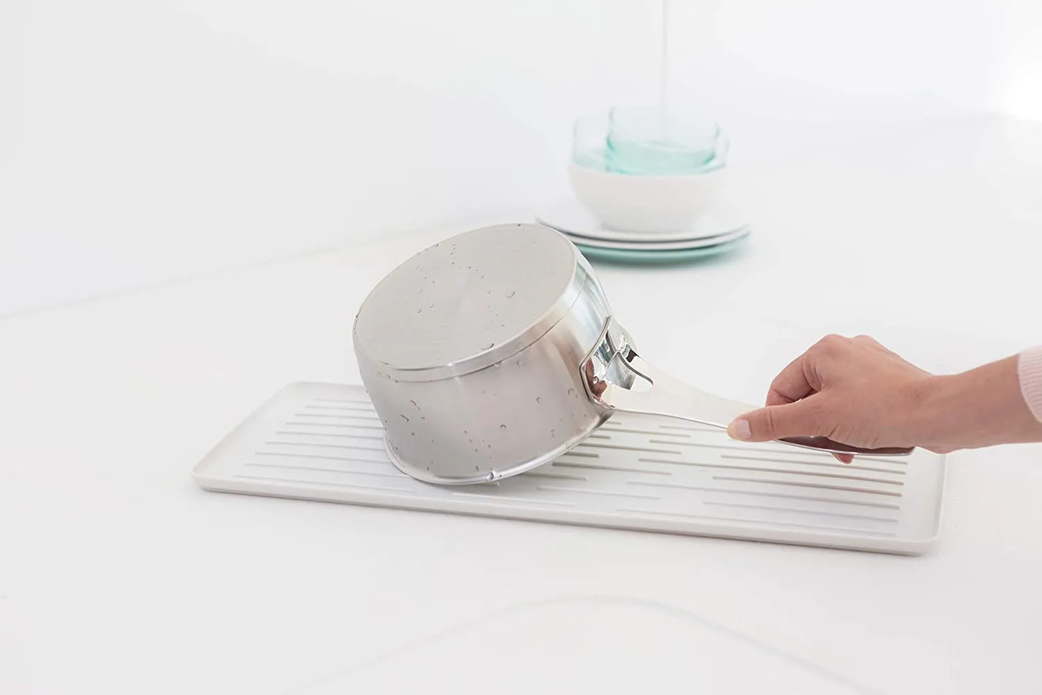 Brabantia Compact Dish Drying Rack –  Light Gray