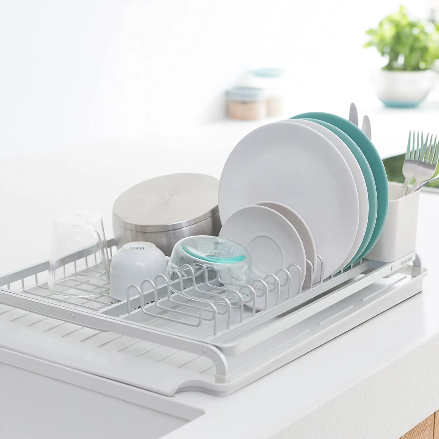 Brabantia Compact Dish Drying Rack –  Light Gray