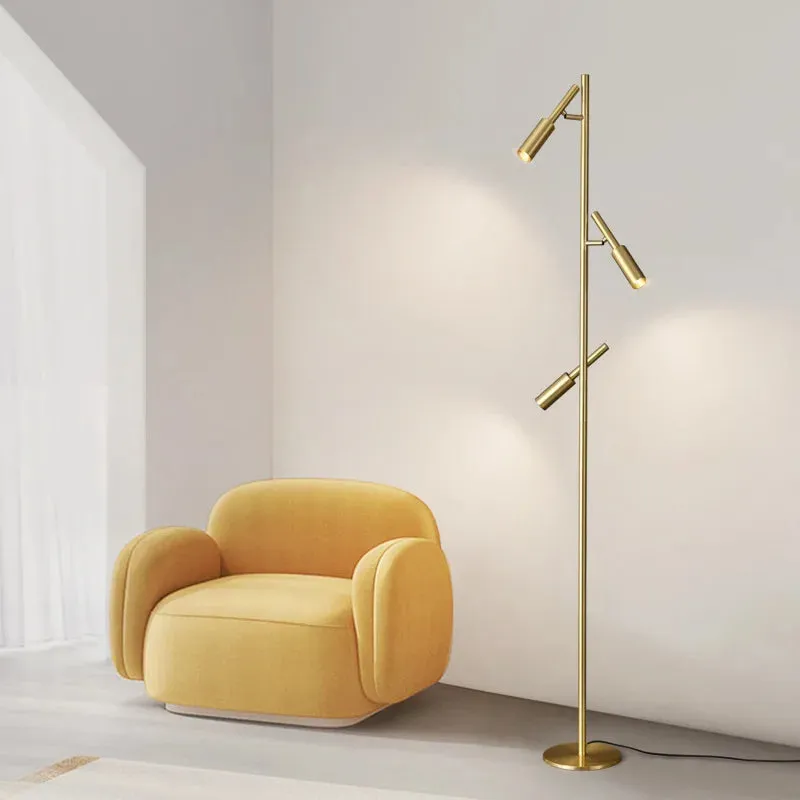 Brass Aura Adjustable Standing Lamp