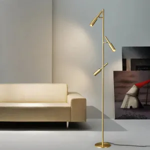 Brass Aura Adjustable Standing Lamp