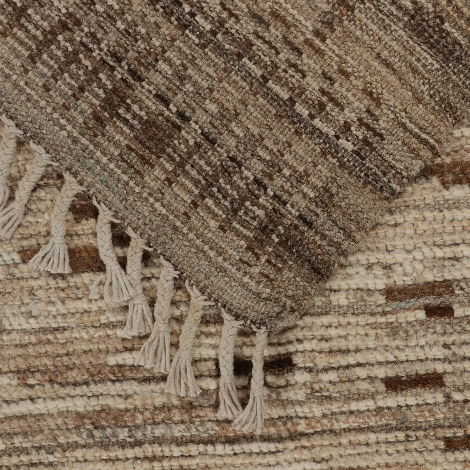 Brown Zameen Moroccan Wool Rug - 7'9" x 10'2"
