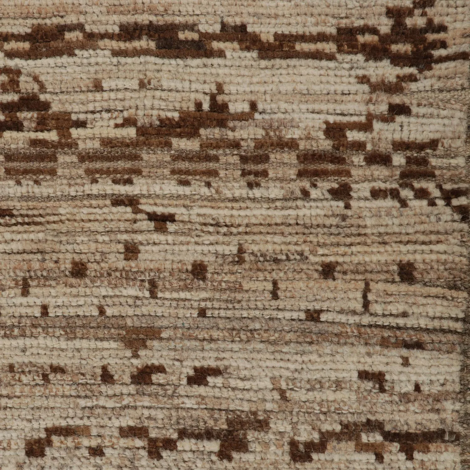 Brown Zameen Moroccan Wool Rug - 7'9" x 10'2"