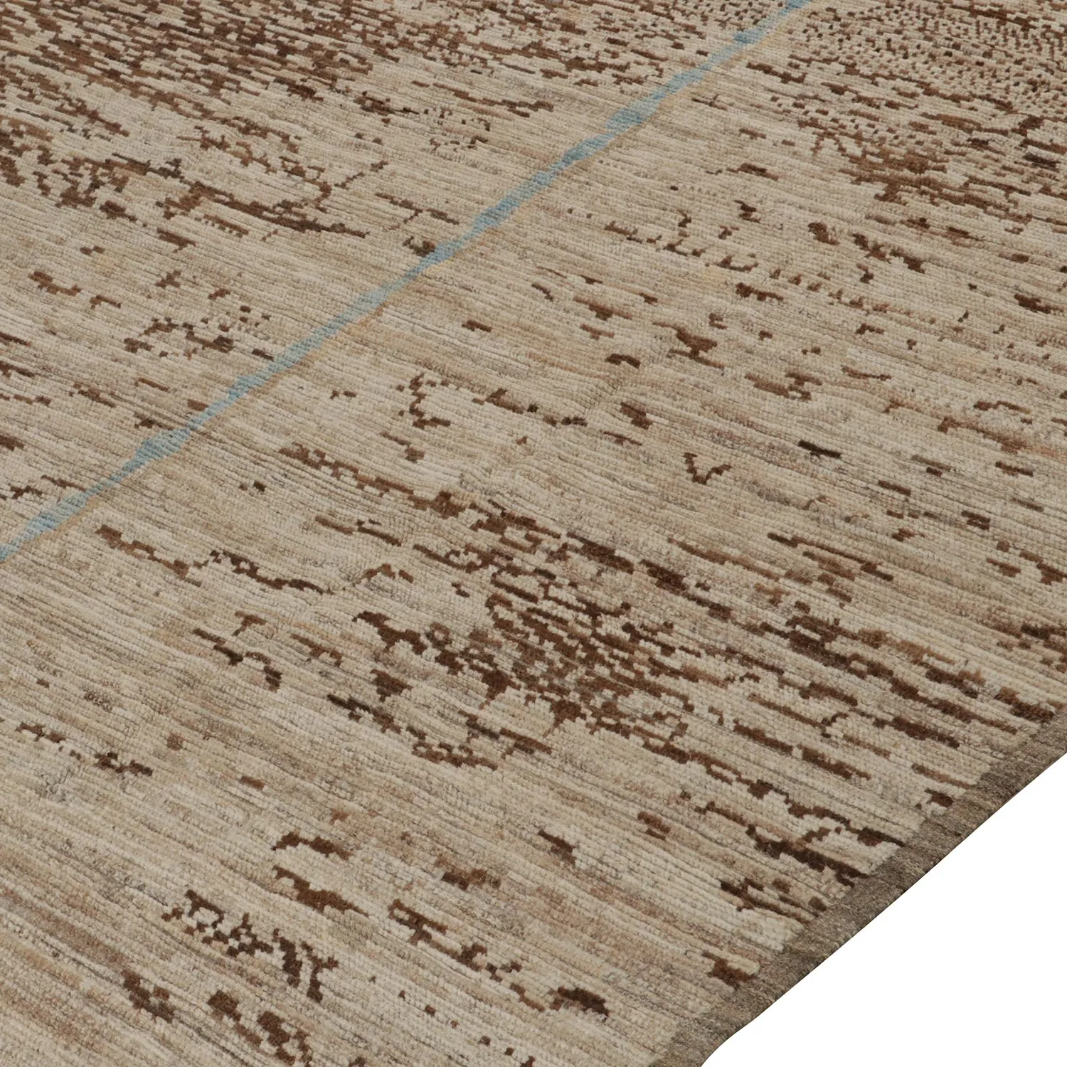 Brown Zameen Moroccan Wool Rug - 7'9" x 10'2"