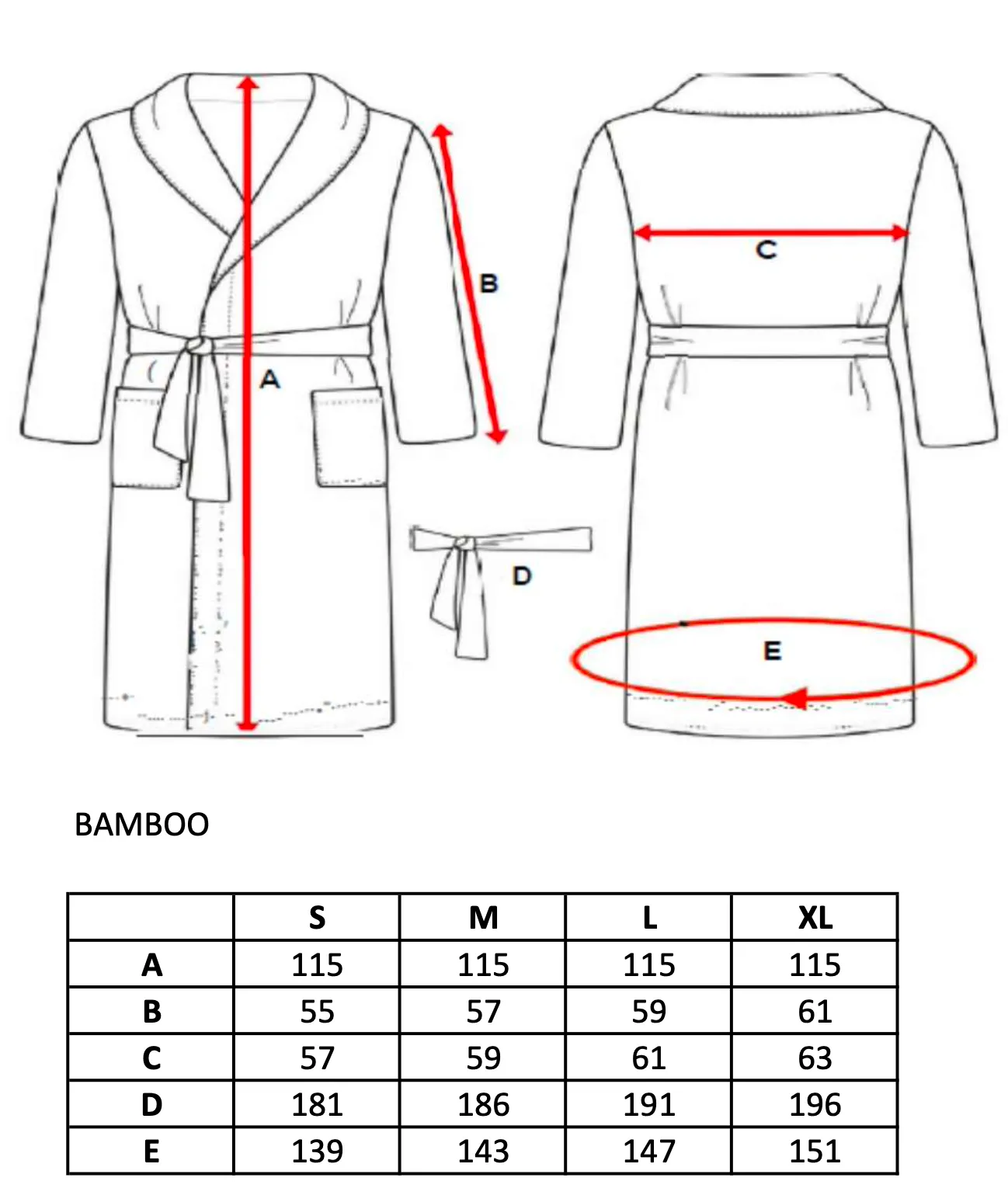 Buckingham Collection Bamboo Bathrobe - Ecru