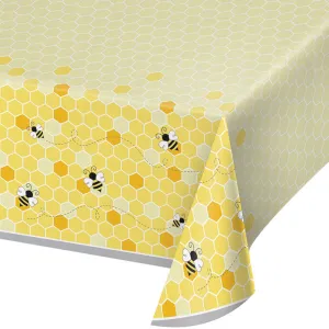 Bulk Bumblebee Baby Shower Plastic Table Covers (6 per Case)