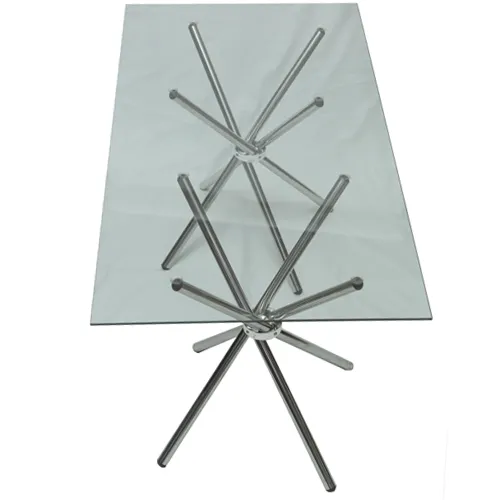 Cafe Table - Rectangle Glass Top Clear