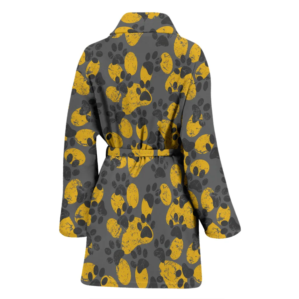 Cat Paw Print Women's Bath Robe