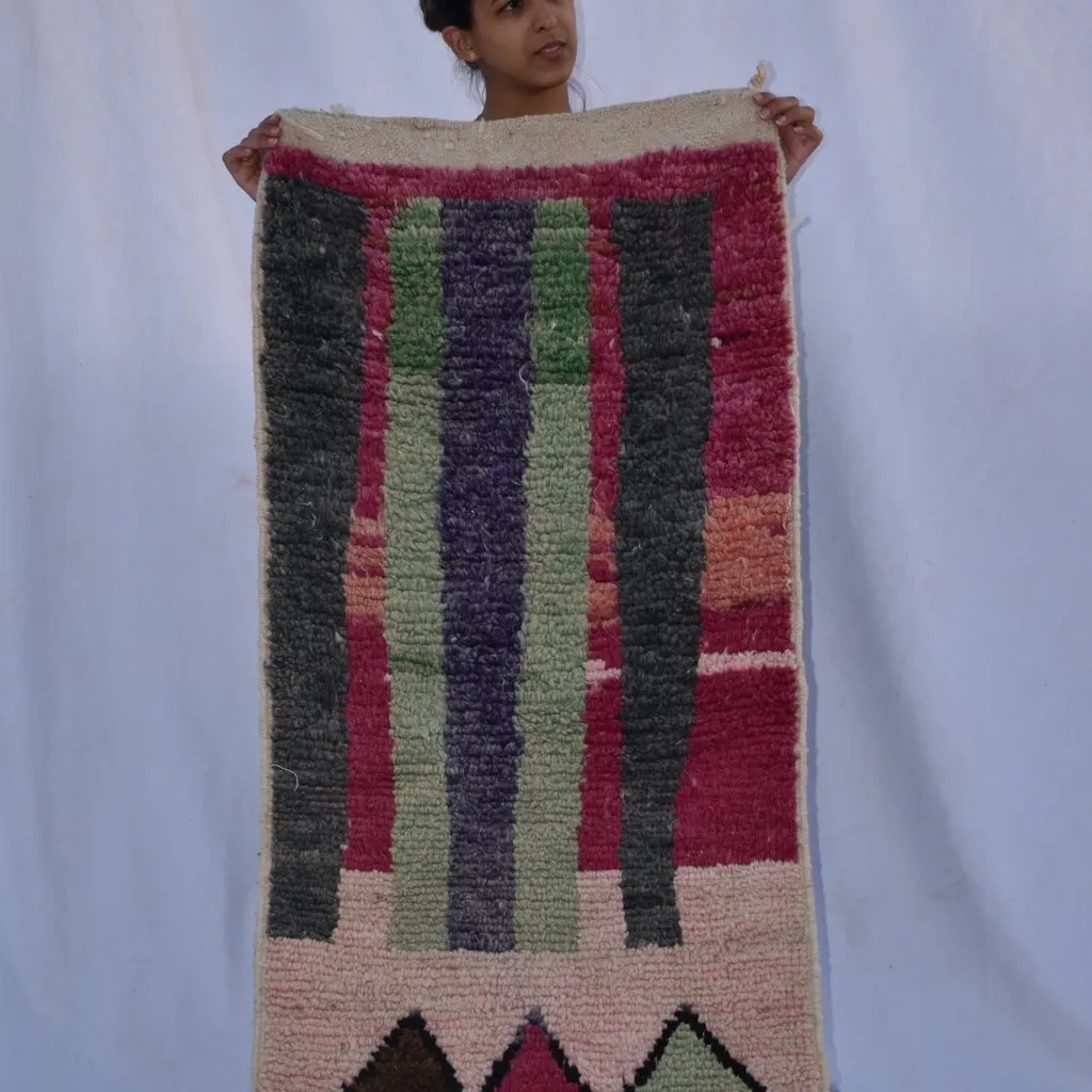 CED Runner | 9x2 Ft | 3x0,7 m | Moroccan Colorful Rug | 100% wool handmade