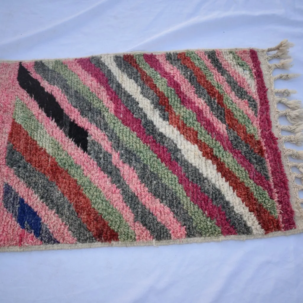 CED Runner | 9x2 Ft | 3x0,7 m | Moroccan Colorful Rug | 100% wool handmade