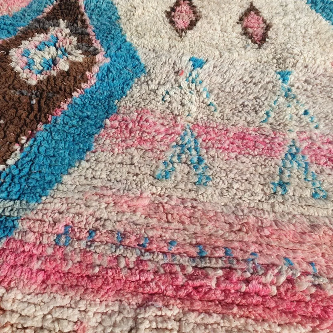 Chahada - Moroccan Rug 5x8 Boujad Berber | Authentic Berber Living room & Bedroom Rug | 5'28x8'40 Ft | 161x256 cm