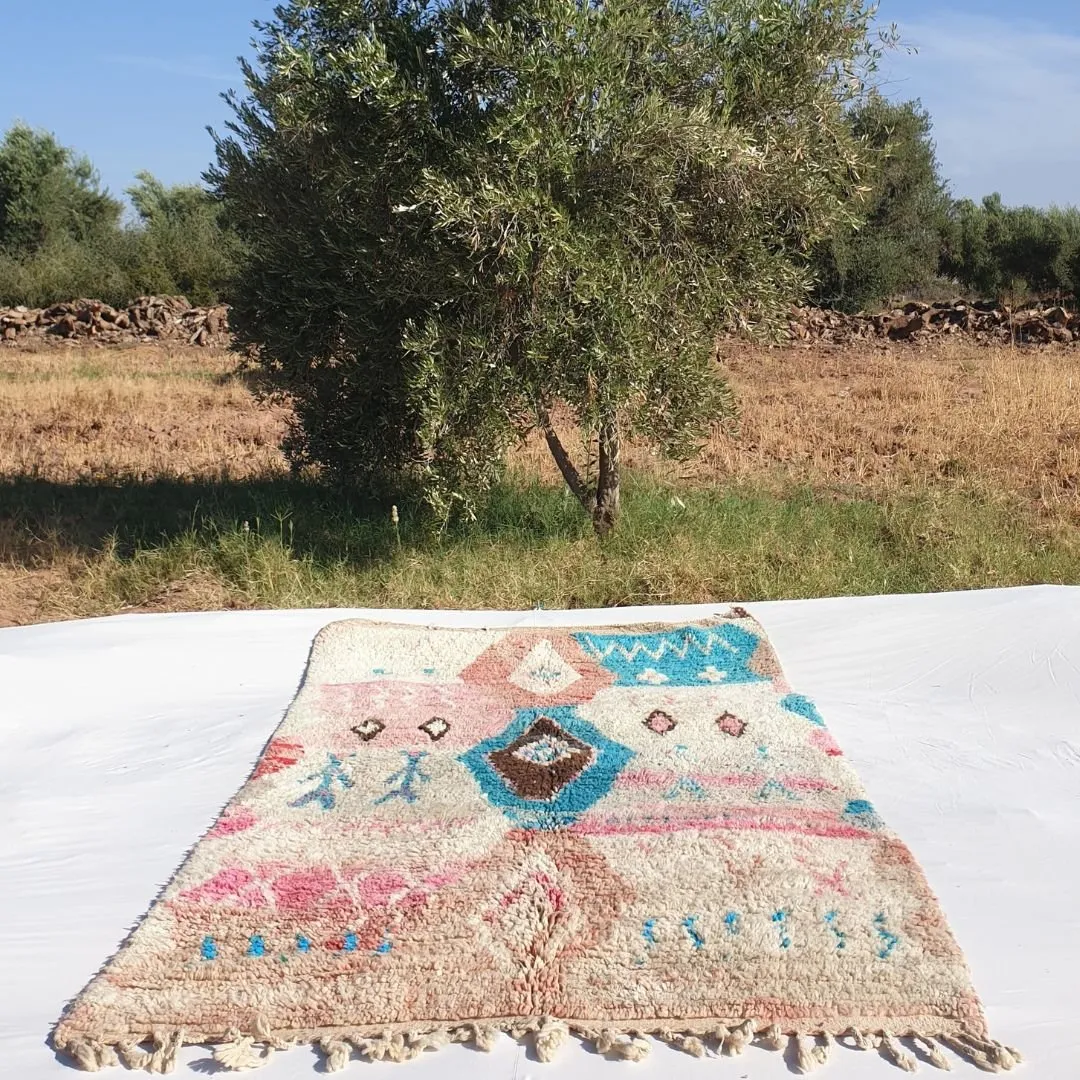 Chahada - Moroccan Rug 5x8 Boujad Berber | Authentic Berber Living room & Bedroom Rug | 5'28x8'40 Ft | 161x256 cm