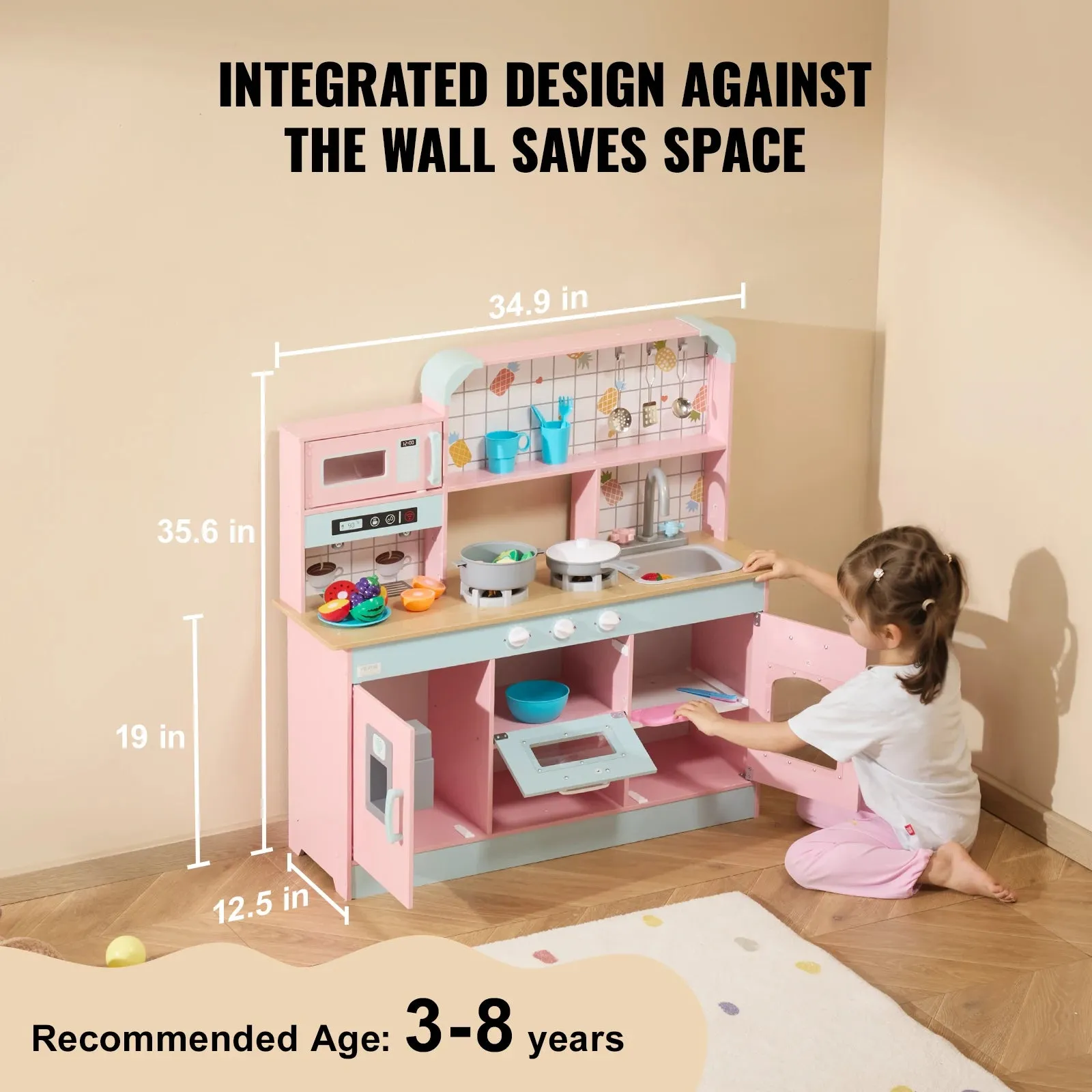 Chef Kitchen Pretend Cooking Playset With Lights And Sounds For Kids