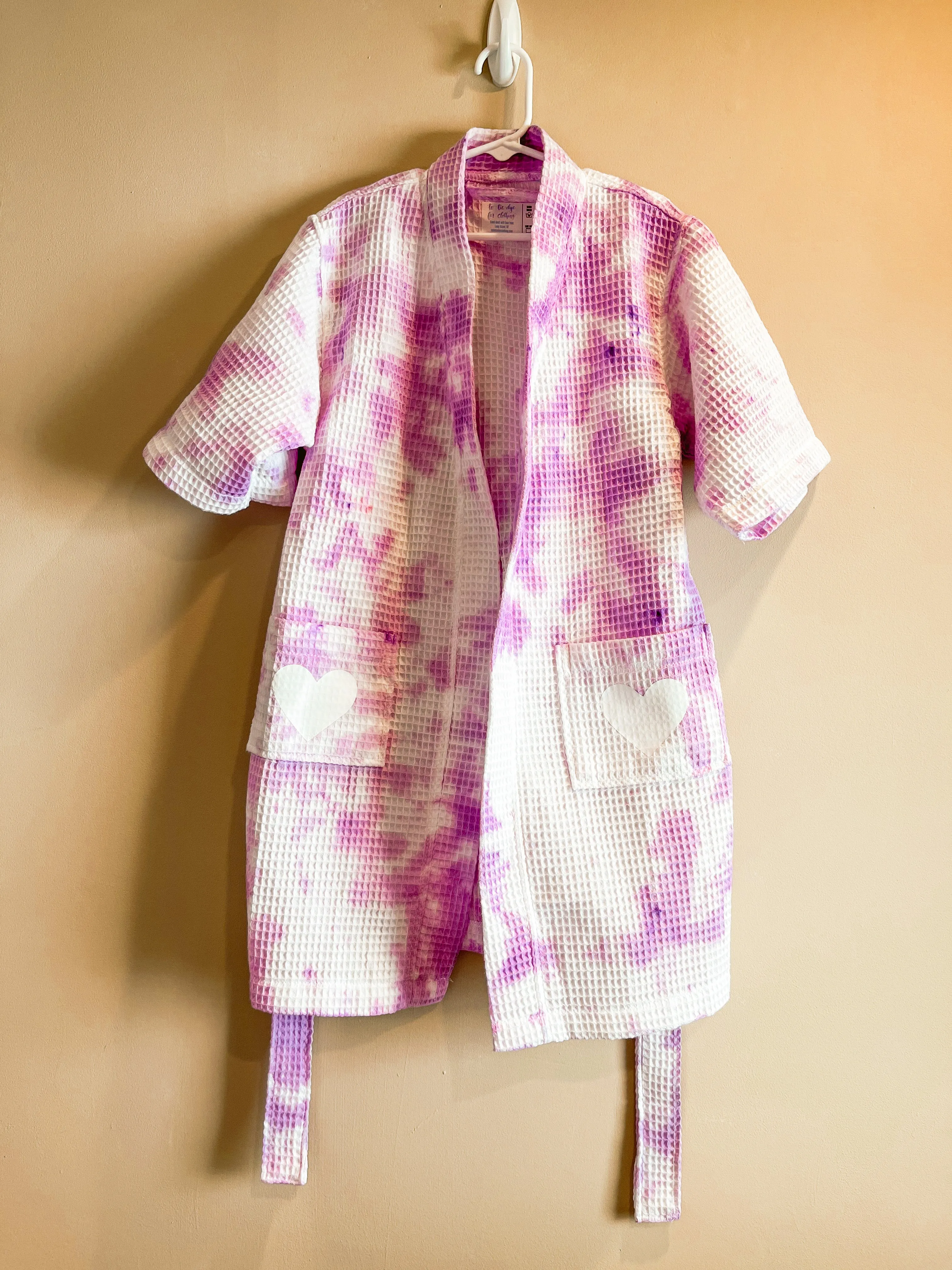 Child Tie-Dye Waffle Knit Robe