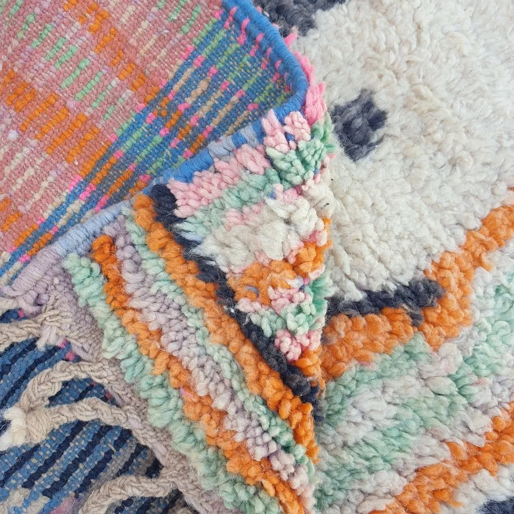 CHINN Runner | 10'2x2'5 Ft | 3,10x0,76 m | Moroccan Colorful Rug | 100% wool handmade