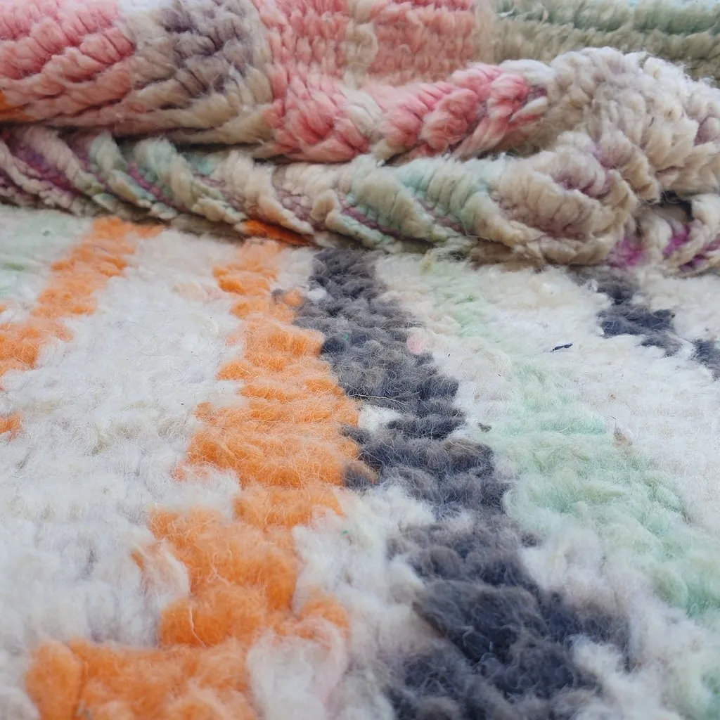 CHINN Runner | 10'2x2'5 Ft | 3,10x0,76 m | Moroccan Colorful Rug | 100% wool handmade