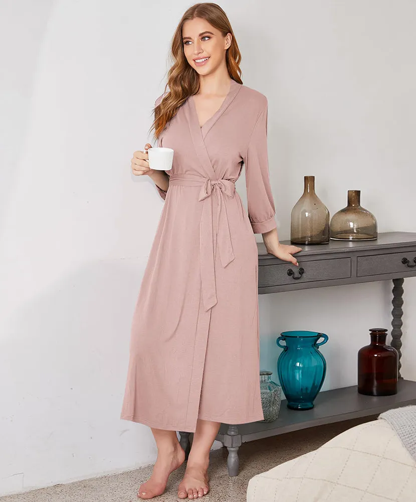 Classic V-Neck Sauna Gown Robe