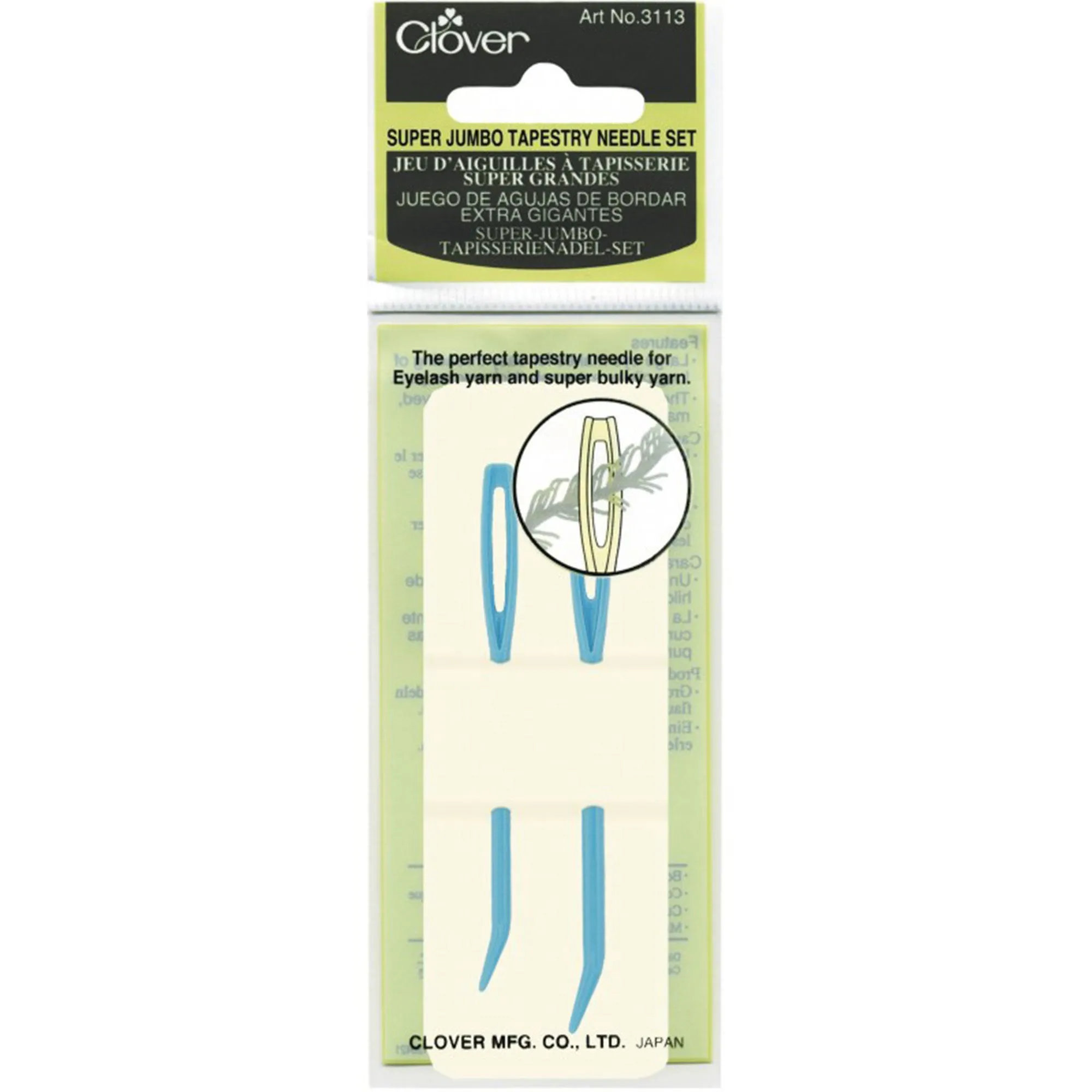 Clover Tapestry Needle Set - Super Jumbo Tapestry Needles - Bent Tip (3113)
