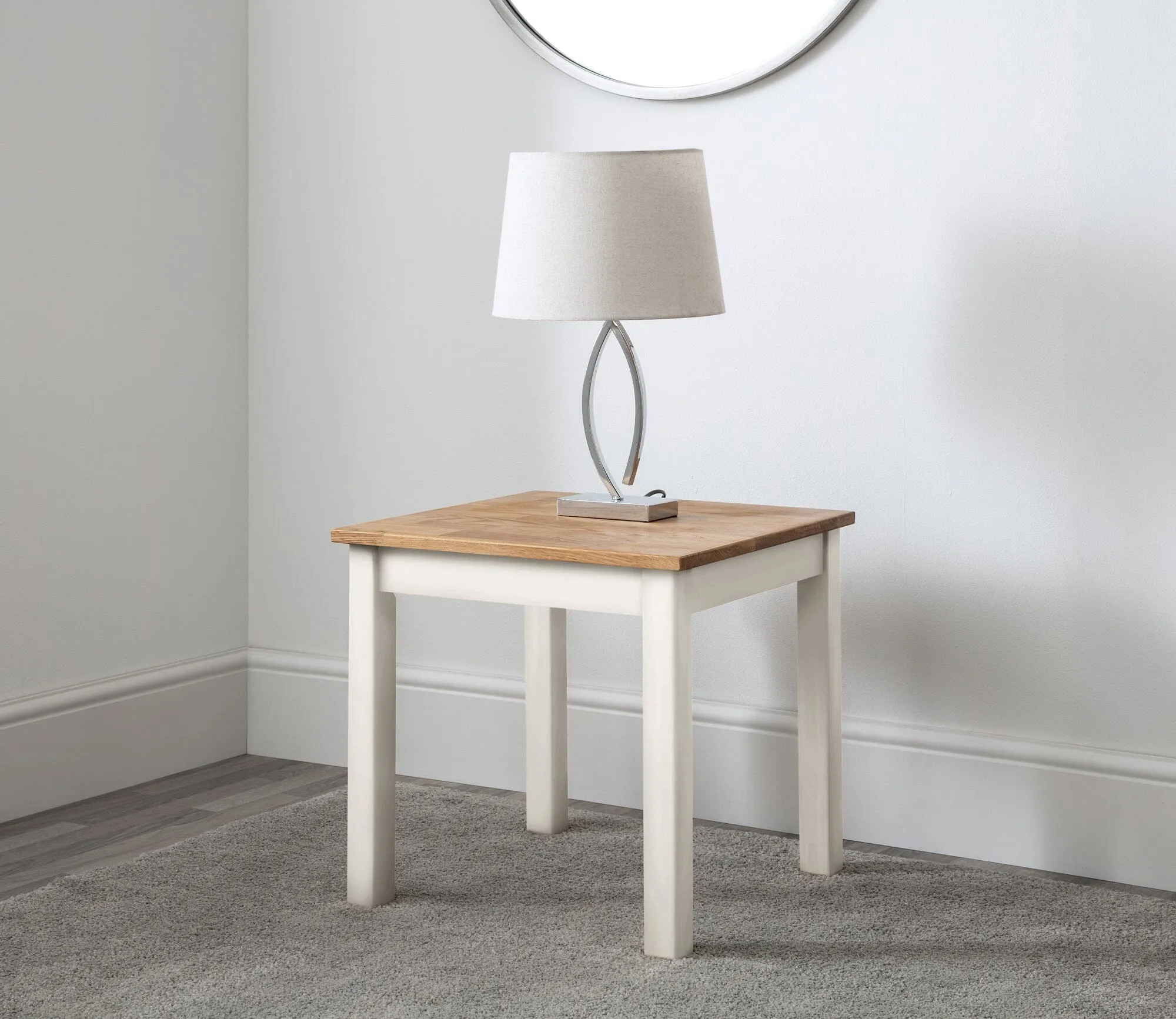 Coxmoor Lamp Table - White & Oak