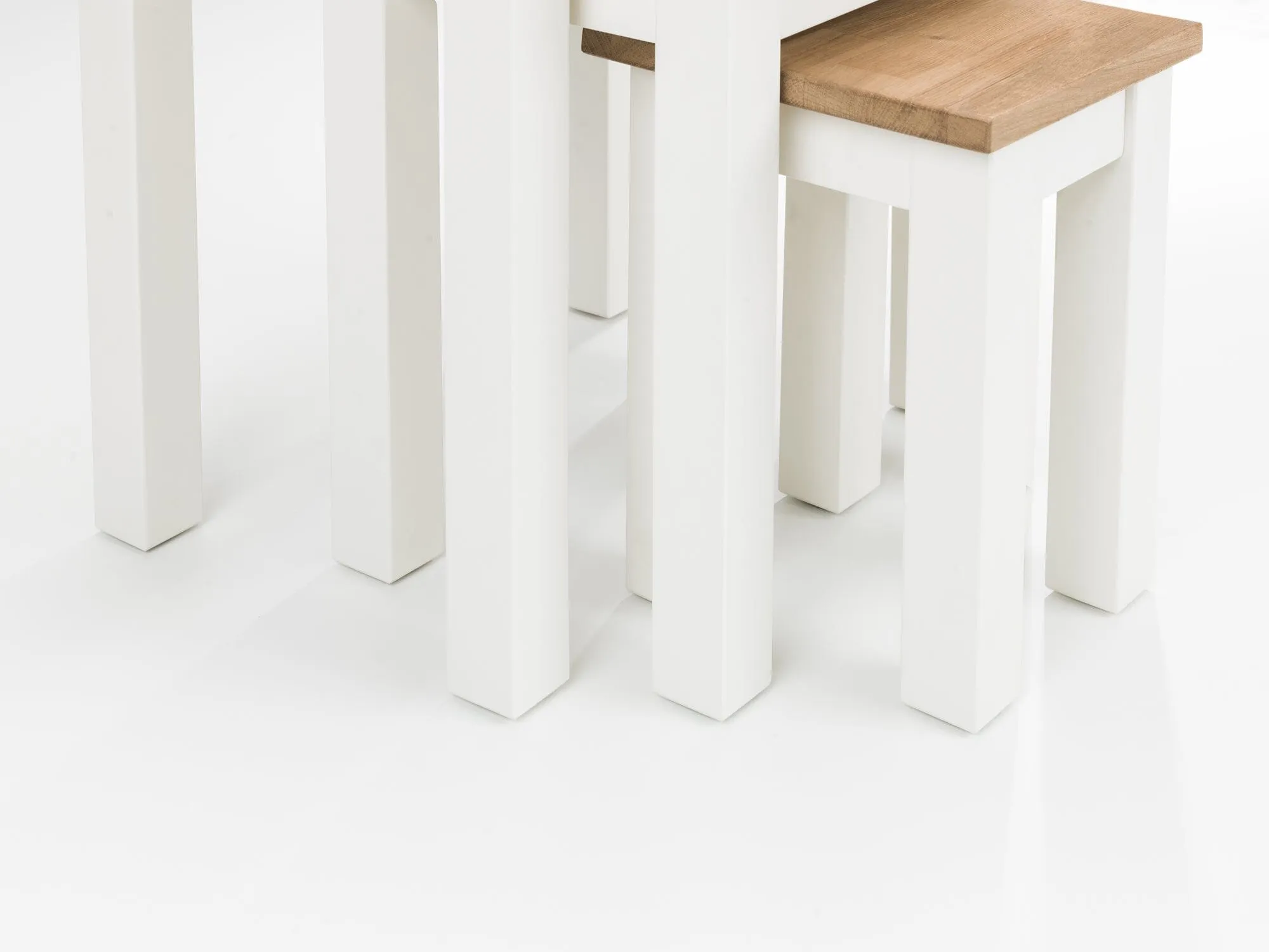 Coxmoor Nest Of 3 Tables - White & Oak